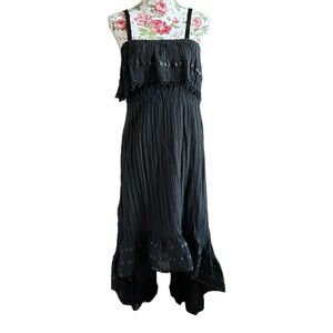 Vintage black dress off the shoulder